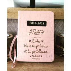 Agenda Rose Personnalisé