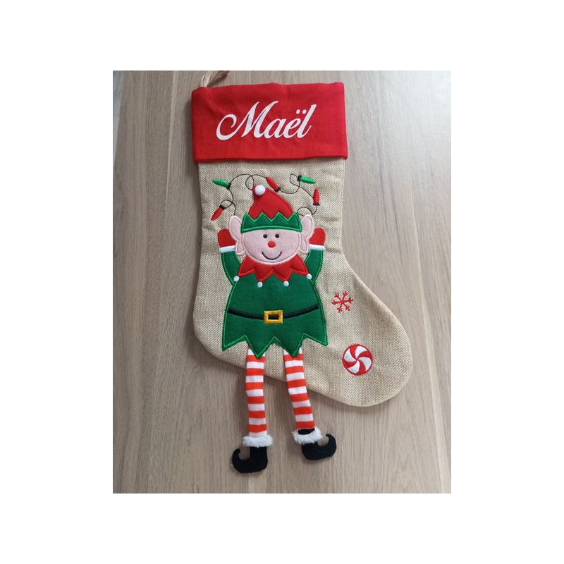 Chaussettes Noël Lutin Personnalisée